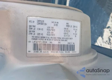 1996 Jeep Cherokee Sport из США, поврежденный, VIN 1J4FJ67S5TL139104